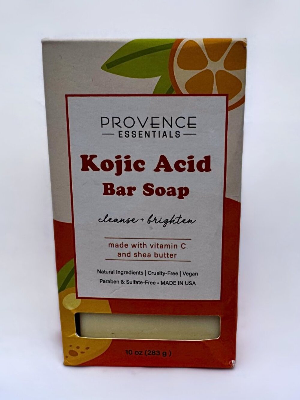 Provence Essentials Vitamin C + Shea Butter Kojic Acid Bar Soap 10 Oz | Natural